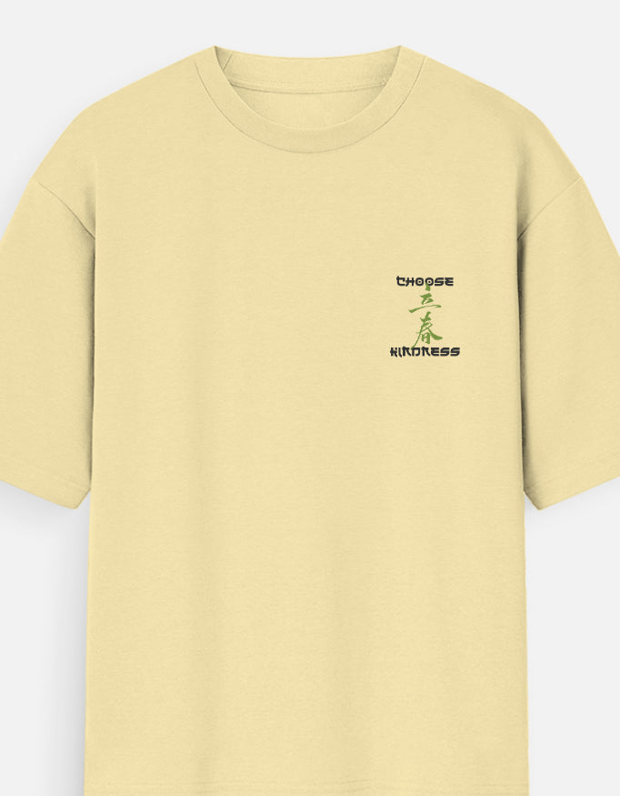 ONVR “Choose Kindness” Japanese Calligraphy Oversized T-Shirt