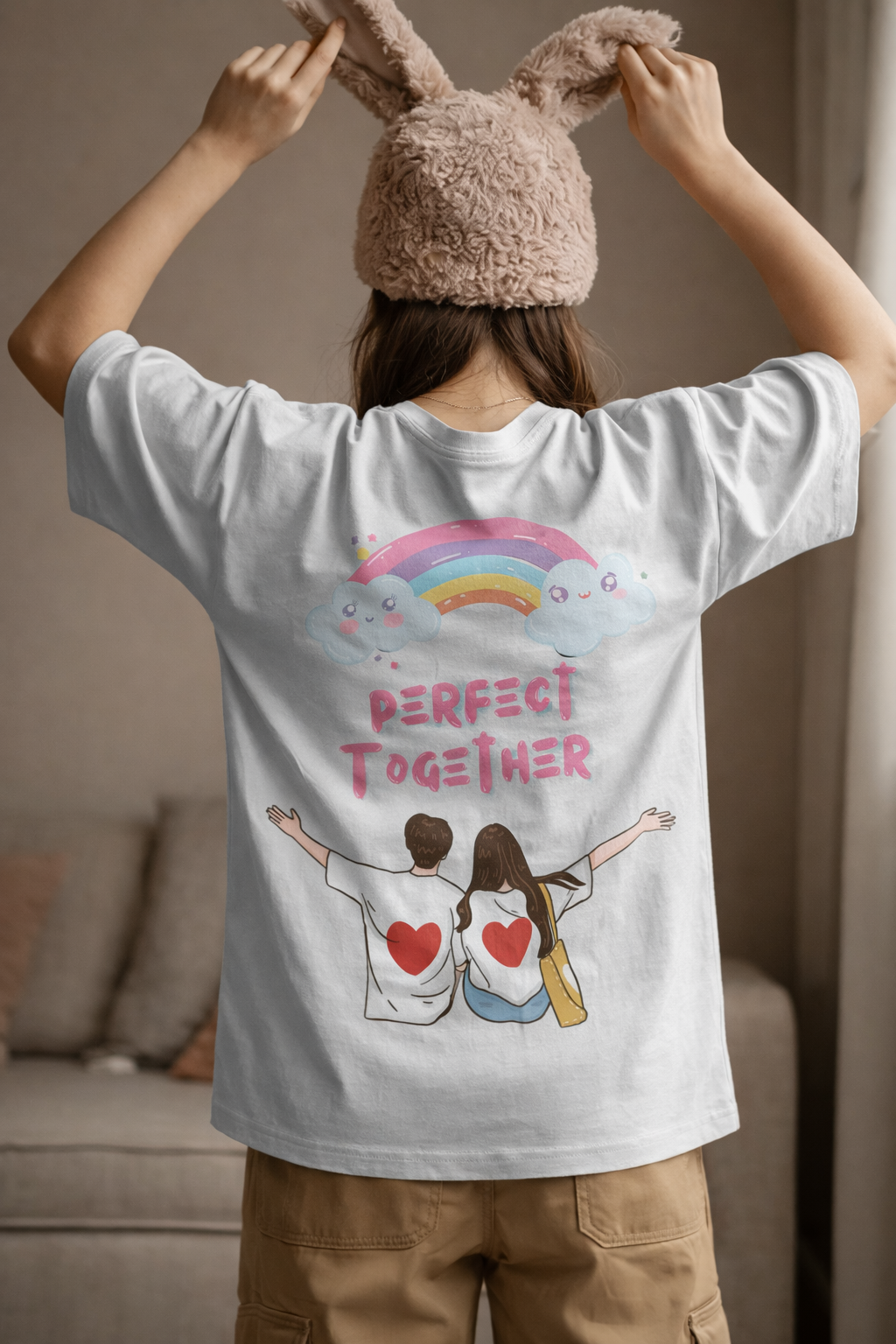 mockup image back print tee