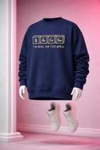 Navy blue sweatshirt Mockup